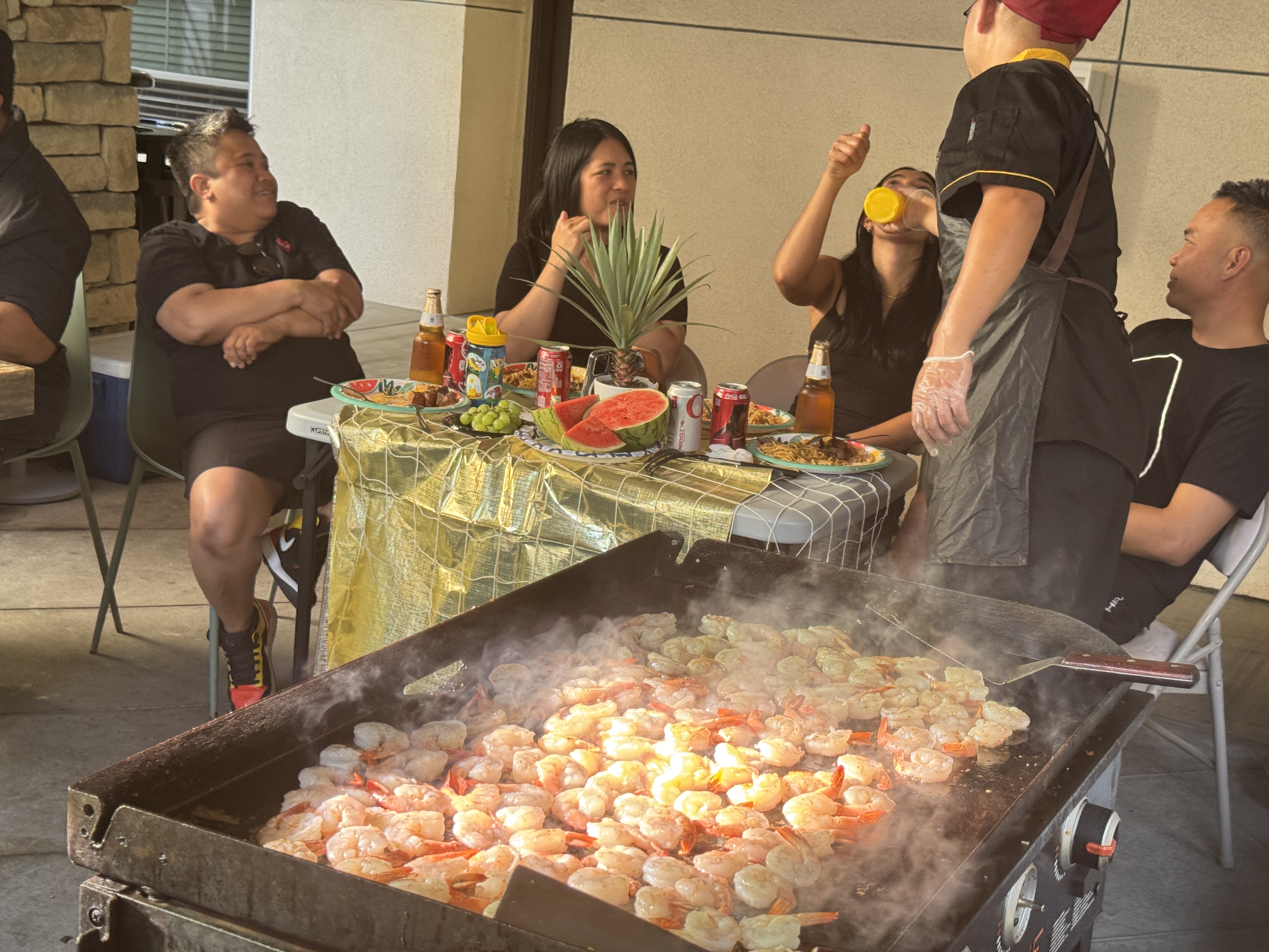 Backyard hibachi party service in Orange County