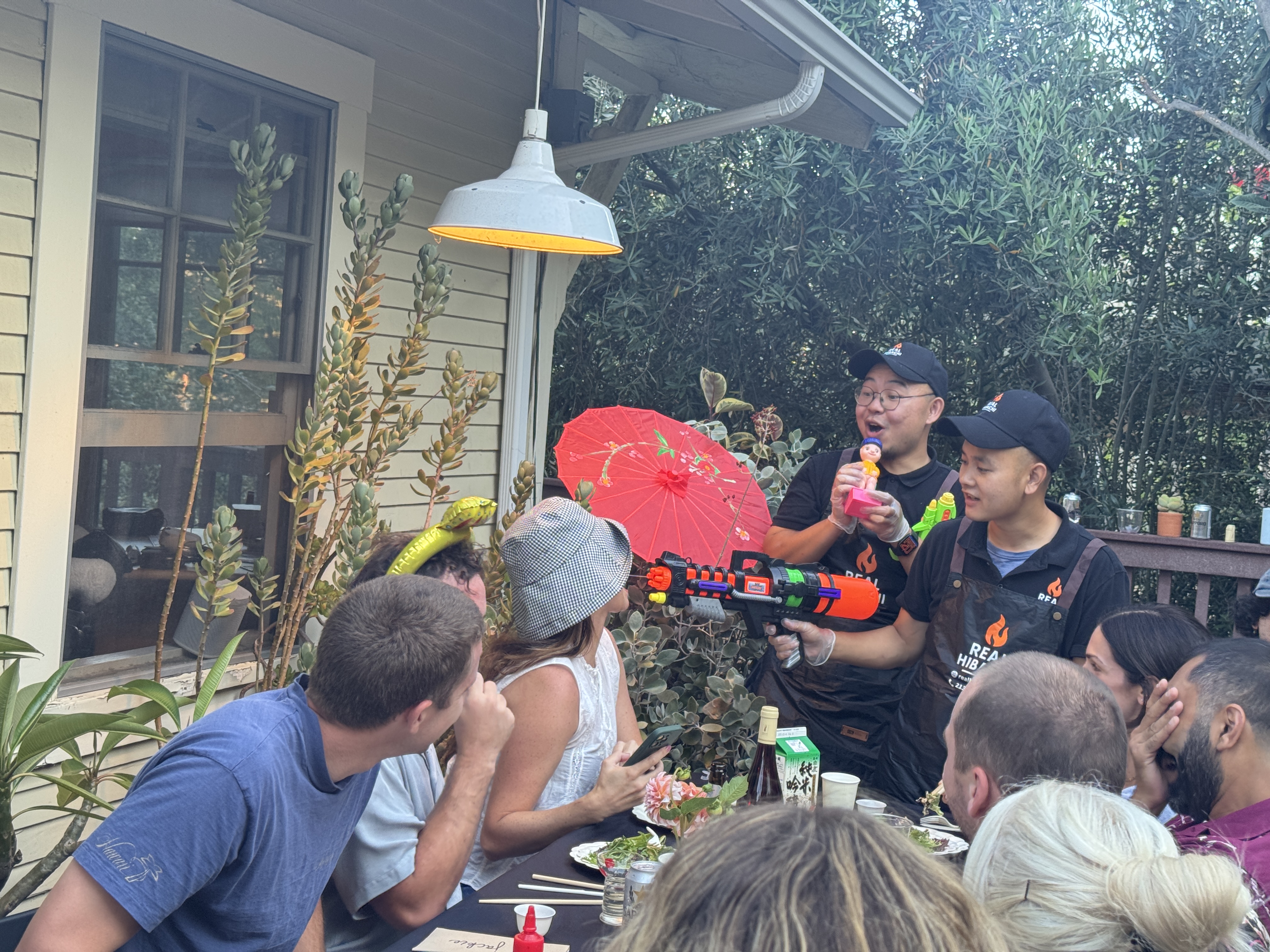 Hibachi at home party with chef service in Orange County